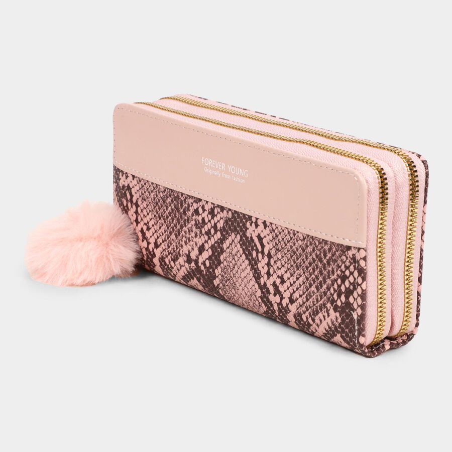 Women's Colour Block Polyurethane Long Wallet, , large image number null