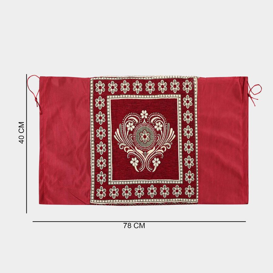 Maroon Cotton Bolster Cover, , large image number null