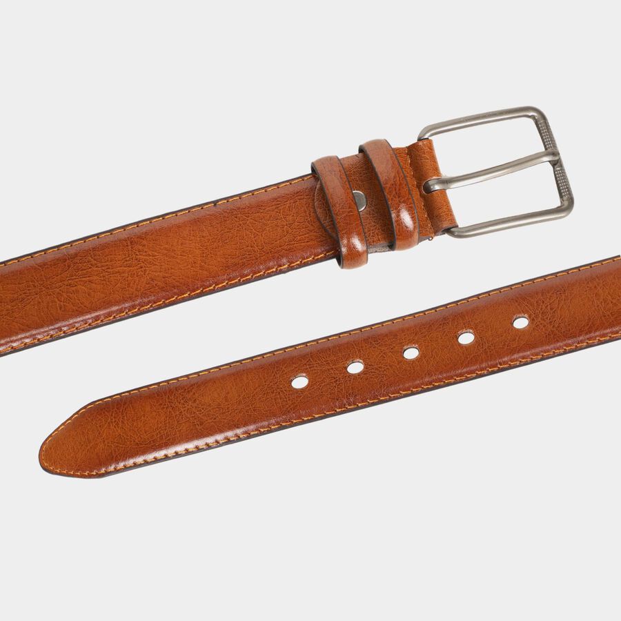 Men's Brown Polyurethane Formal Belt, , large image number null