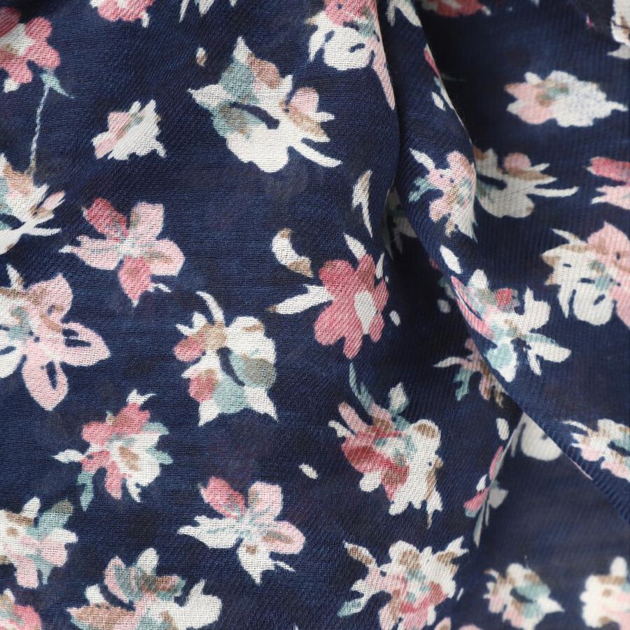 Women's Navy Blue Viscose Scarf, , large image number null