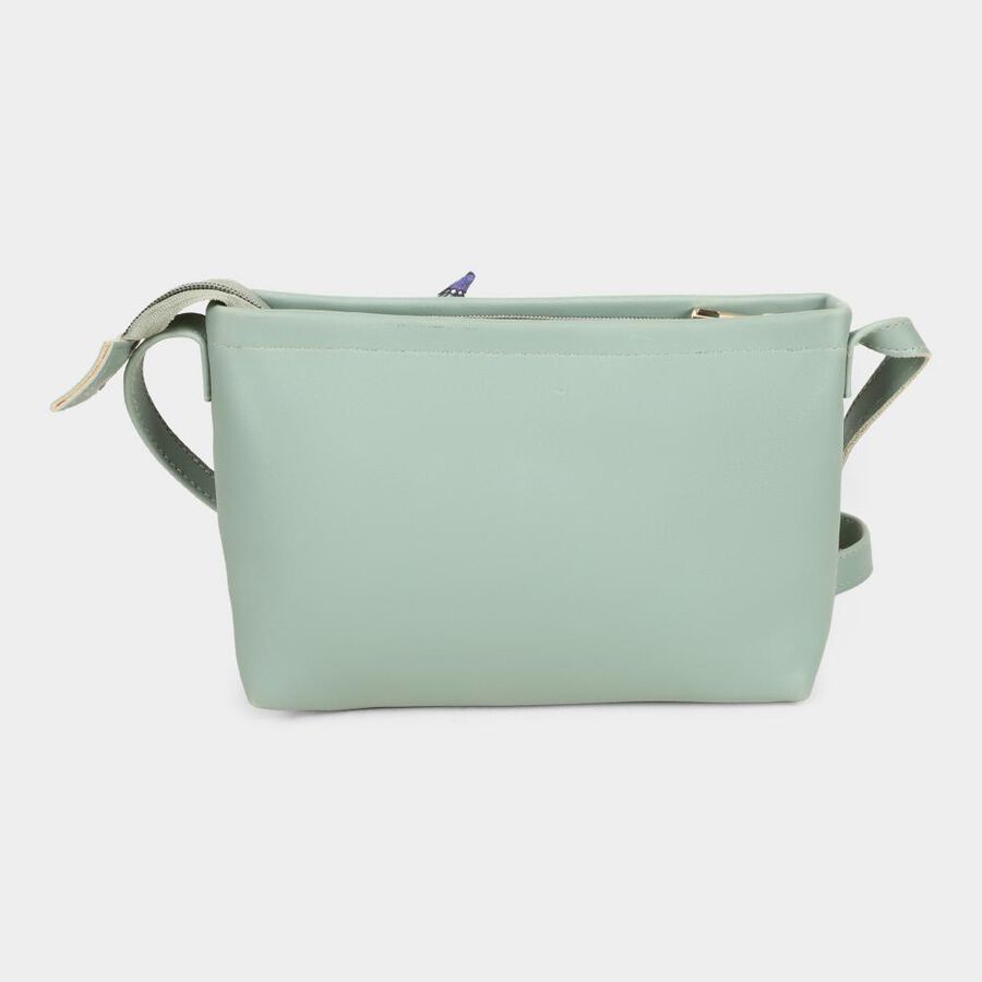 Light Blue Polyurethane Sling Bag, , large image number null