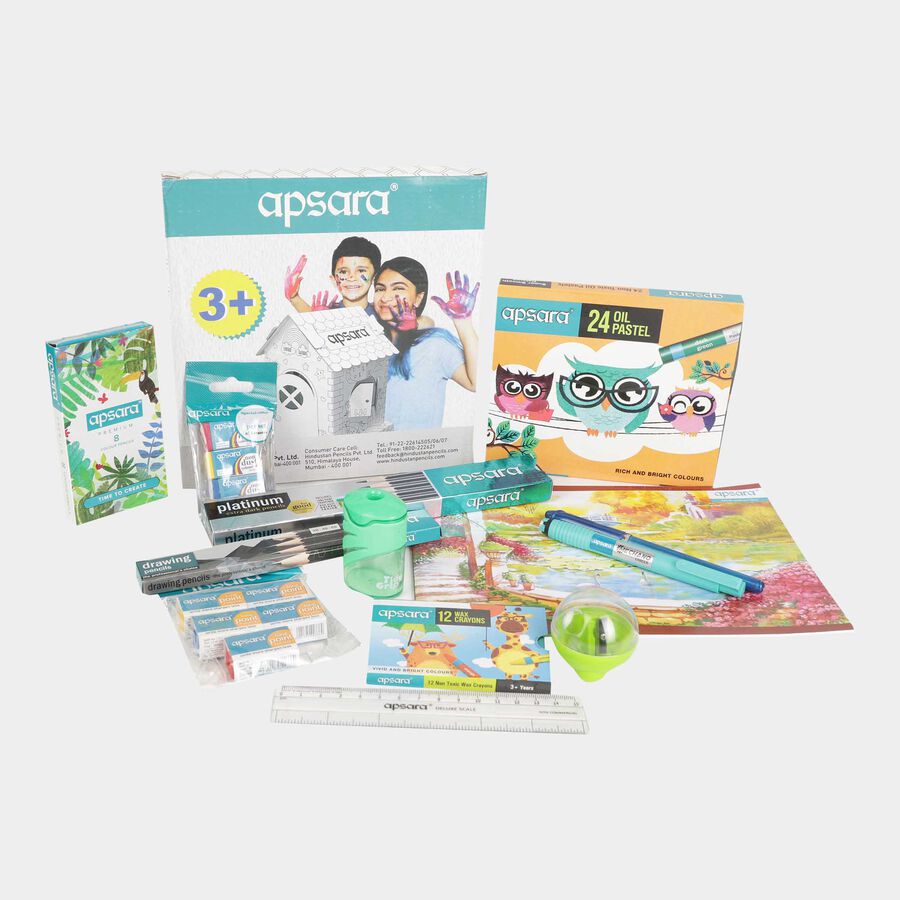 Assorted Stationery Kit, 30.5 cm X 27 cm X 8.5 cm - Colour/Design May Vary, , large image number null