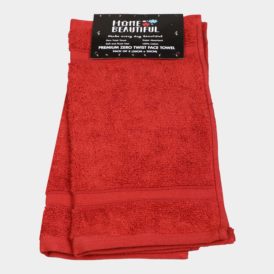 500 GSM Red Cotton Face Towel, , large image number null