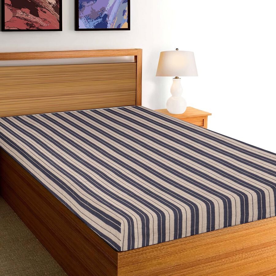 Blue Microfiber Bedcover, , large image number null