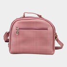 Women's Pink Polyurethane Sling Bag, , small image number null