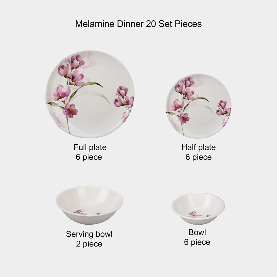 20 Pcs. Melamine Dinner Set, , large image number null