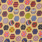 Multicolor Hexagonal Printed Single Bedsheet, , small