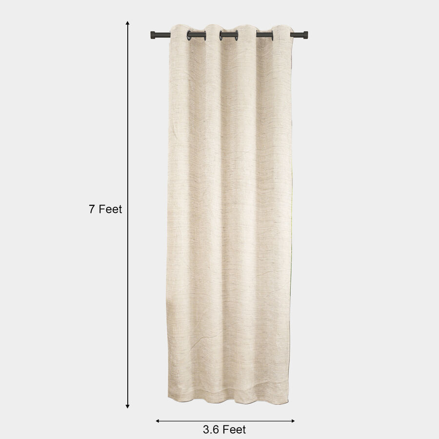 7ft.Cream Polyester Curtain , , large image number null