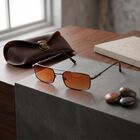 Men's Brown Plastic Sunglasses, , small