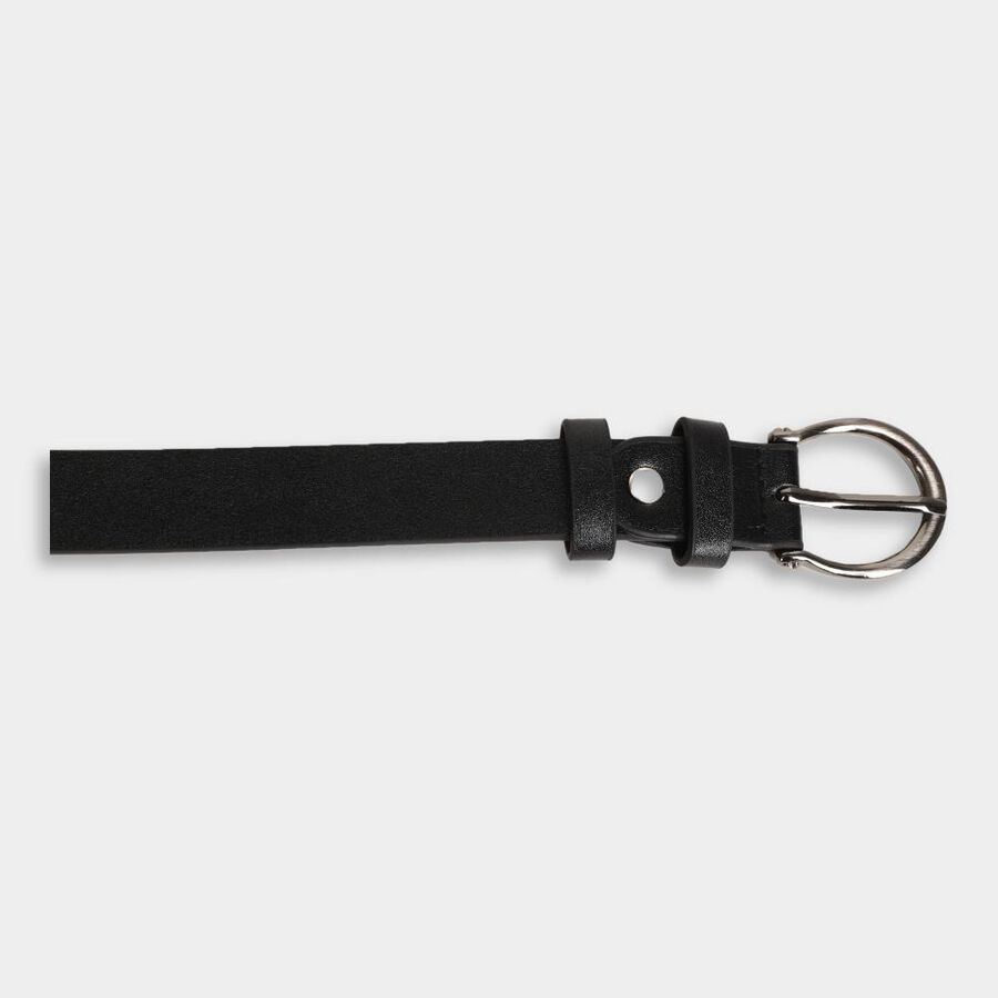 Women's Black Polyurethane Belt, , large image number null