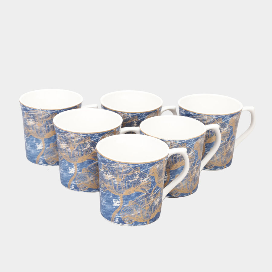 160 ml बोन चाइना कप, 6 का सेट, माइक्रोवेव सेफ, , large image number null
