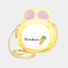 Women's Yellow Polyurethane Sling Bag, , small