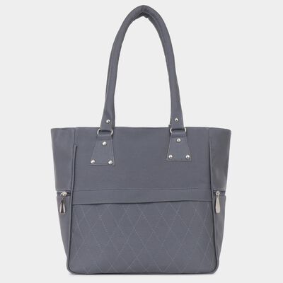 Women's Grey Polyurethane Hand Bag