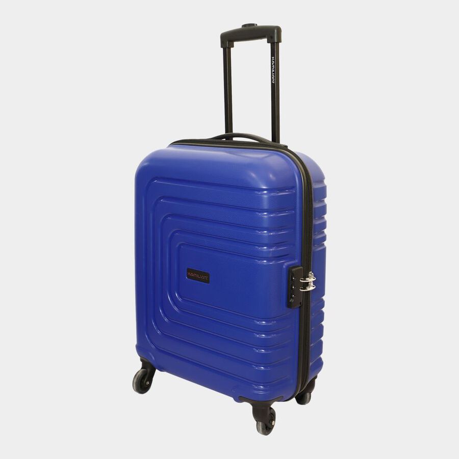 4-Wheel Blue PVC Matee Hard Case Trolley, Small, , large image number null