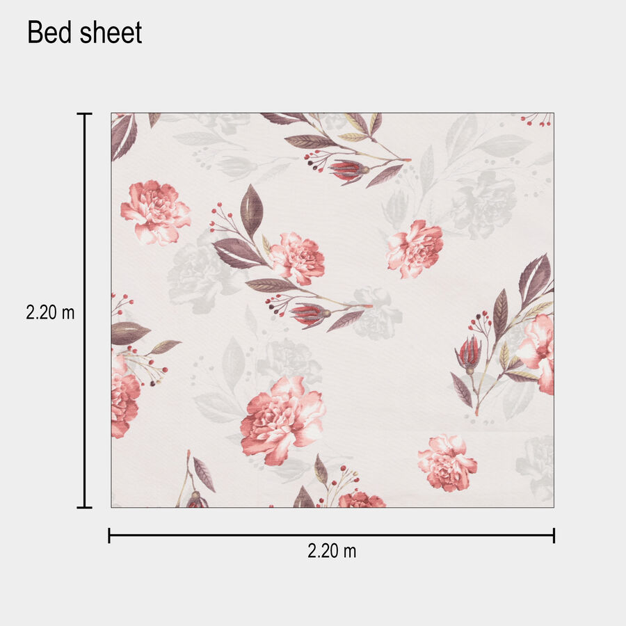 120 GSM White Polyester Double Bedsheet, , large image number null