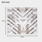 Blue Polyester Double Bedsheet, , small image number null
