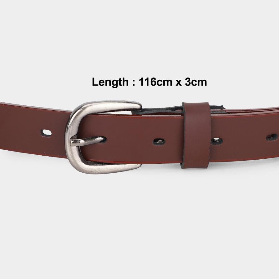 Women's Brown PU Belt , , large