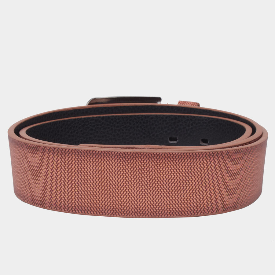 Men's Polyurethane Casual Belt, Size 40, Textured, , large image number null