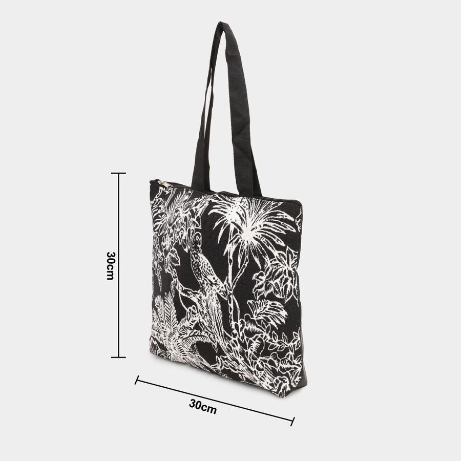 Women's Colour Block Fabric Tote Bag, , large image number null