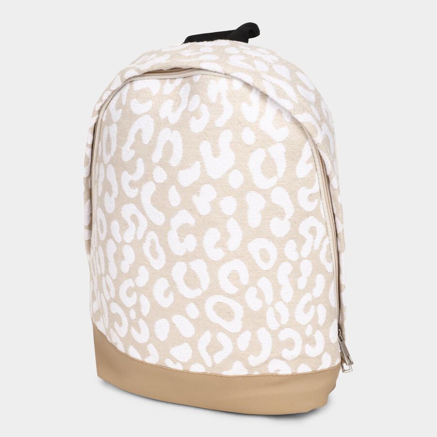 Women's off-White Canvas Backpack, , large image number null