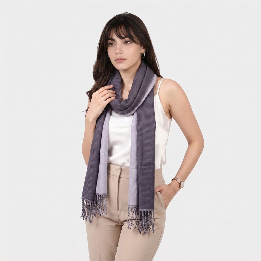 Woman's Aqua Nylon/Polyester Scarf, , large