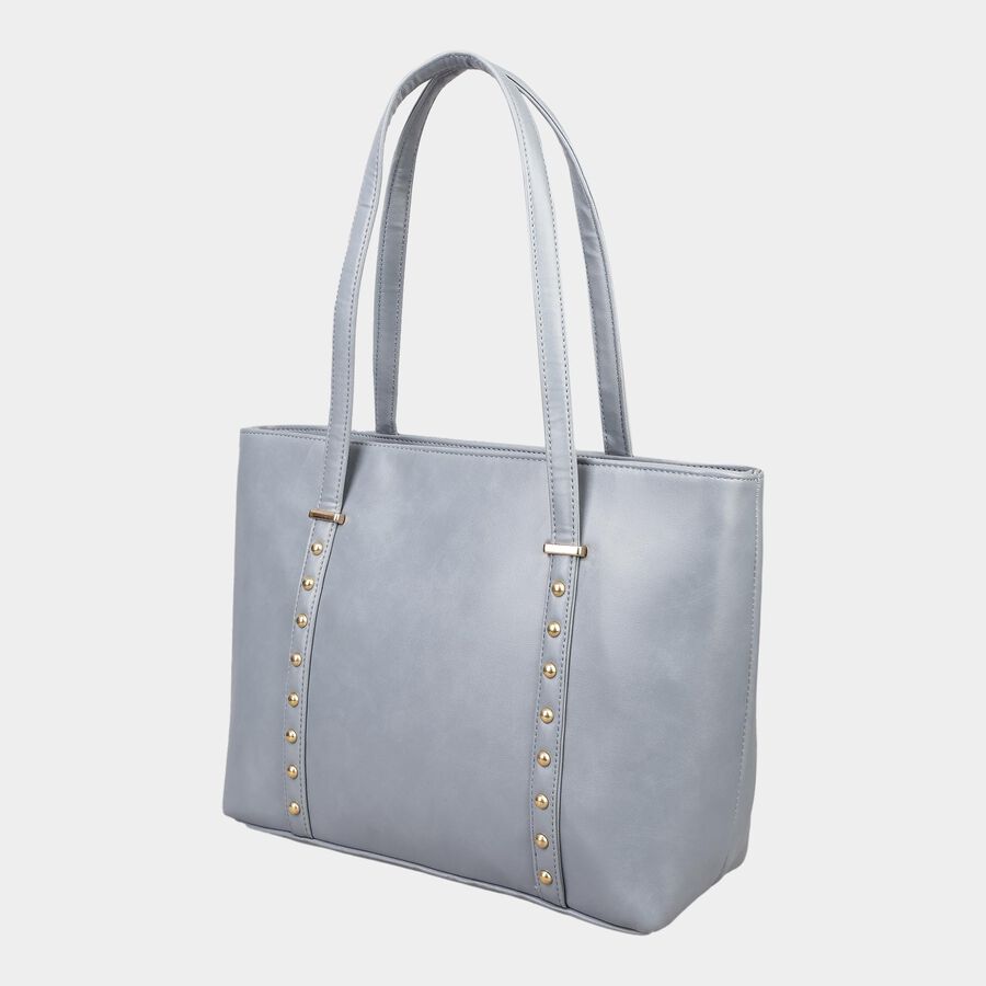 Women's Blue Polyurethane Tote Bag, , large image number null