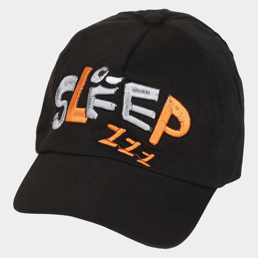 Kids' Black Canvas Cap, , large image number null