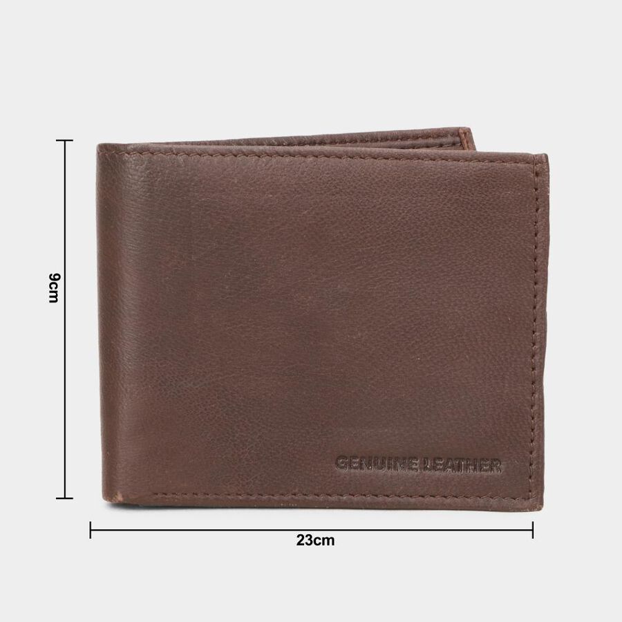 Men's BrownLeather Wallet, , large