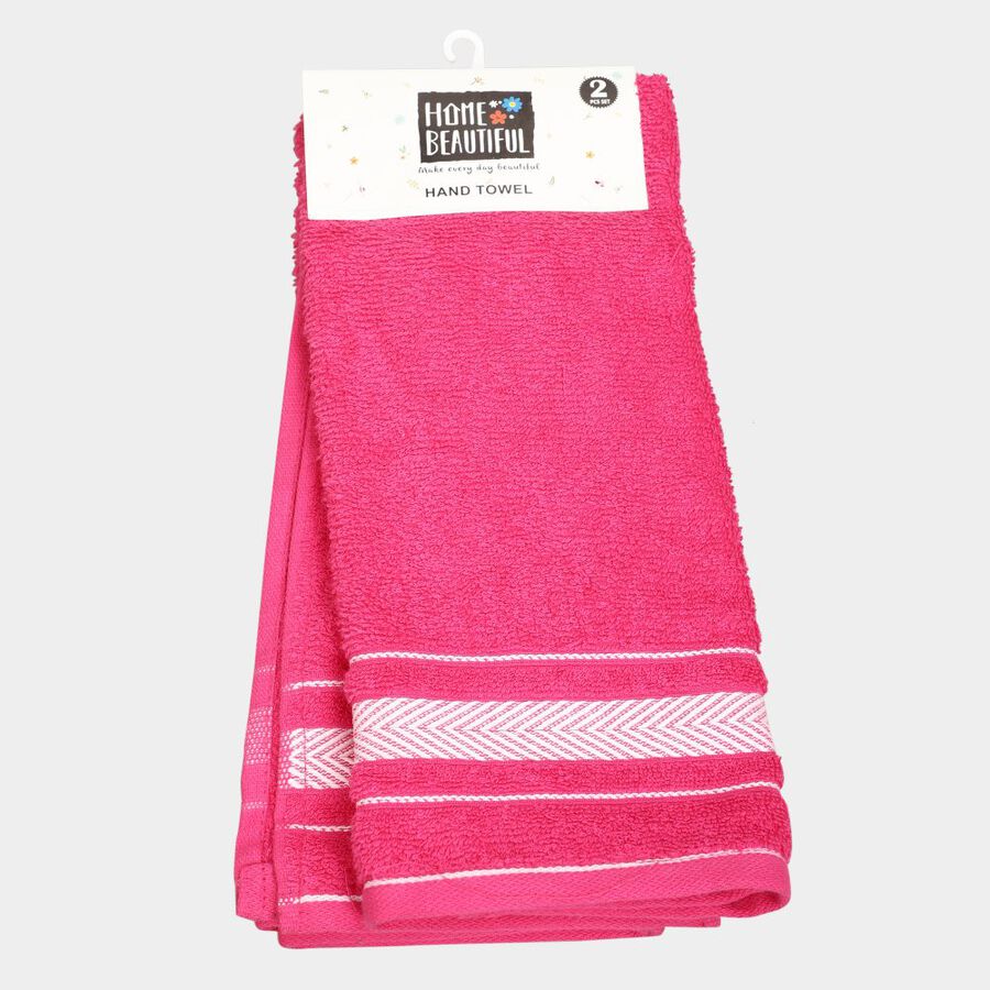 380 GSM Pink Cotton Hand Towel, , large