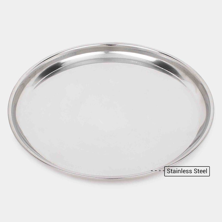 Stainless Steel Plate, 25 cm Dia., , large image number null