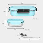 Steel Lunch Box With Container And Spoon, , small image number null