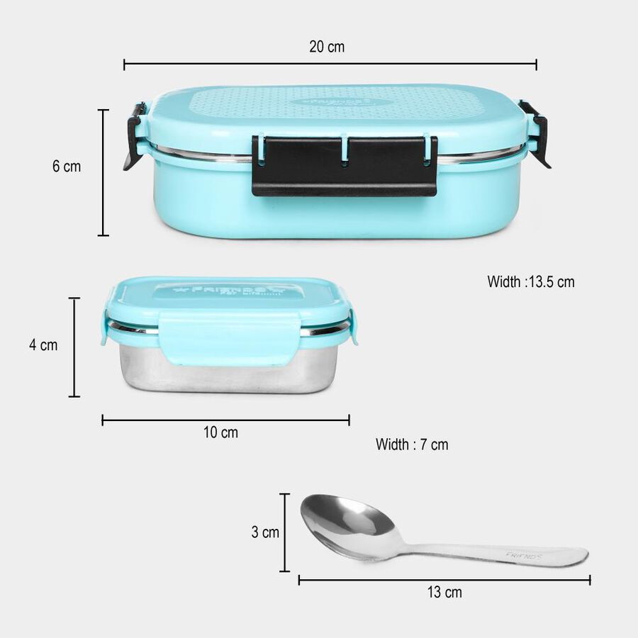 Steel Lunch Box With Container And Spoon, , large image number null