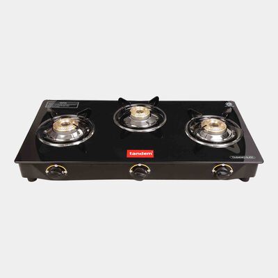 Lp Gas Stove 3-Burner Glass Top