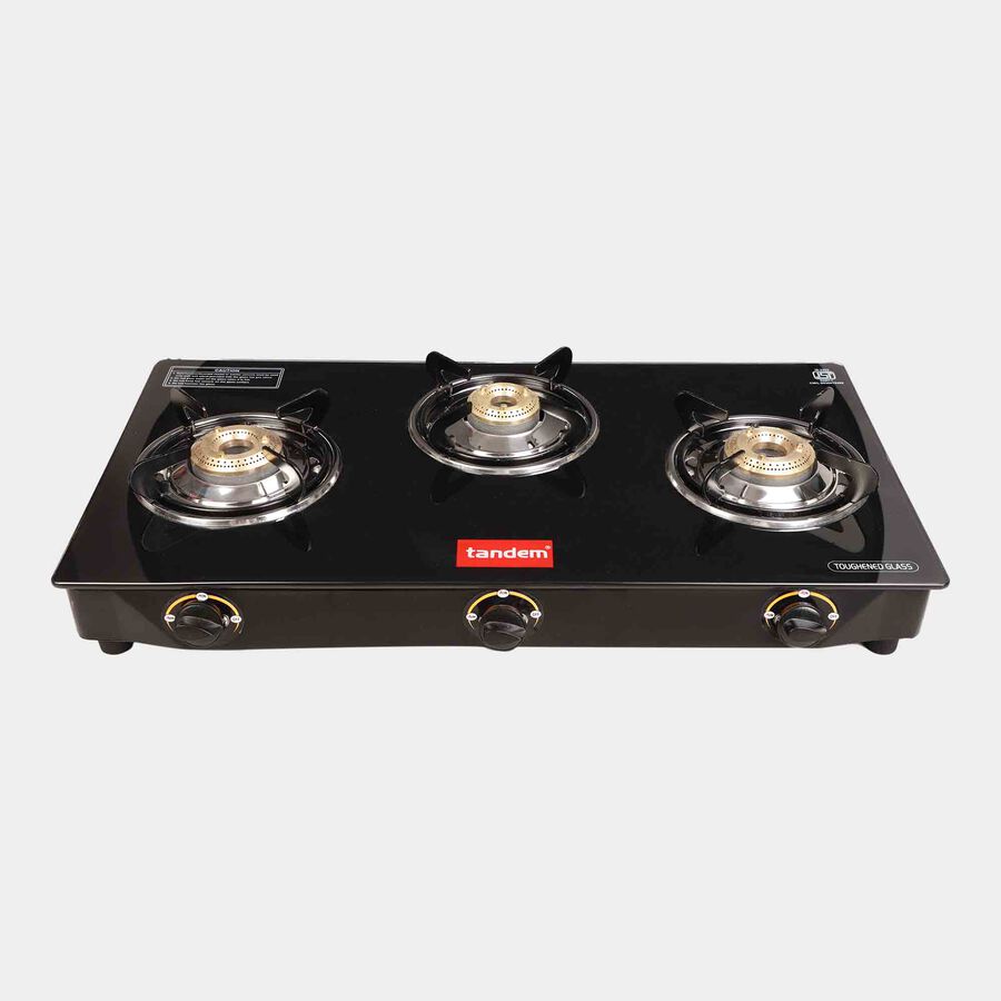 Lp Gas Stove 3-Burner Glass Top, , large image number null