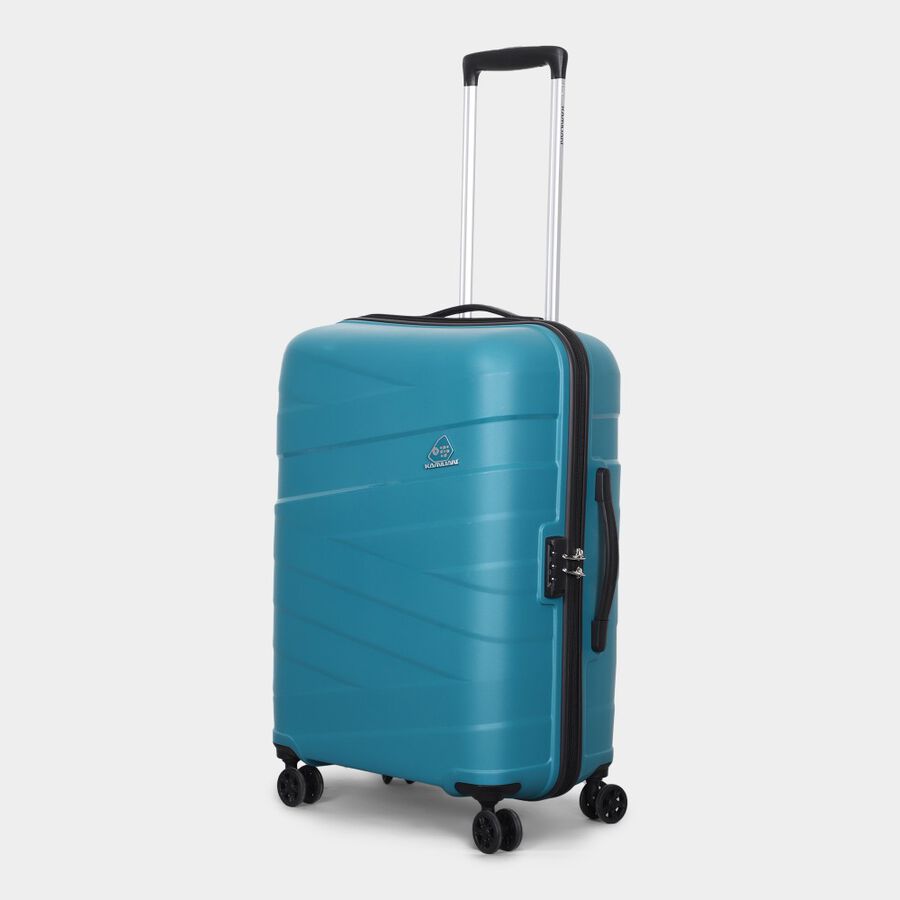 8-Wheel Blueish Green Polypropylene Hard Case Trolley, Medium, , large image number null