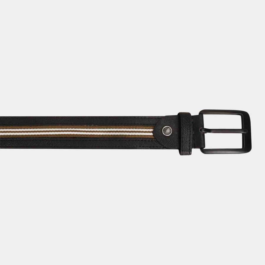 Men's Black Polyurethane Casual Belt, , large