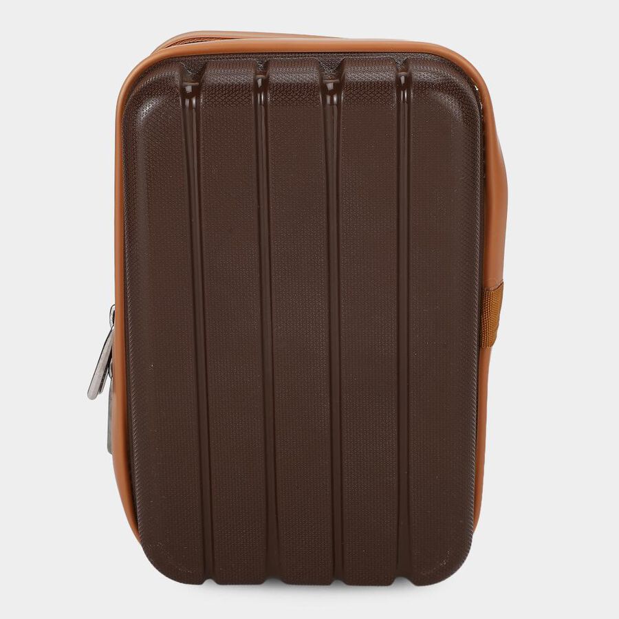 Brown Pvc Handy Pouch, , large