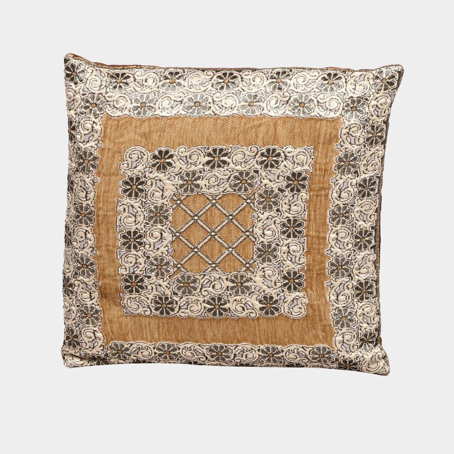 Beige Polyester Cushion Cover, , large image number null