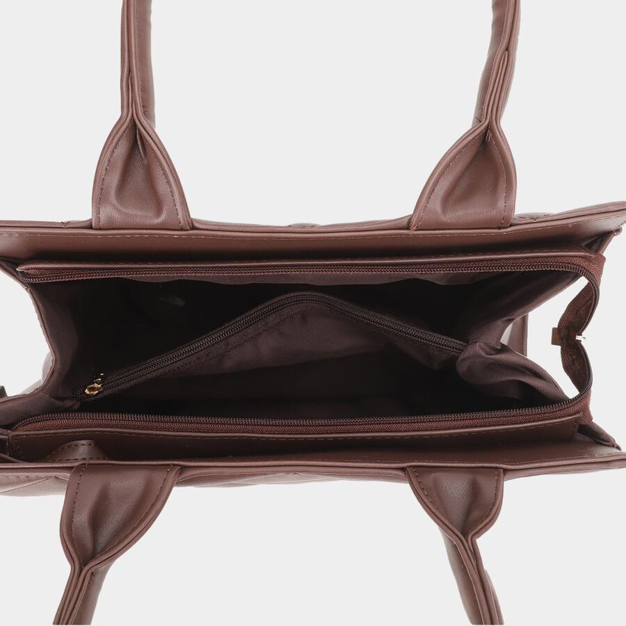 Women's Brown PU Handbag , , large