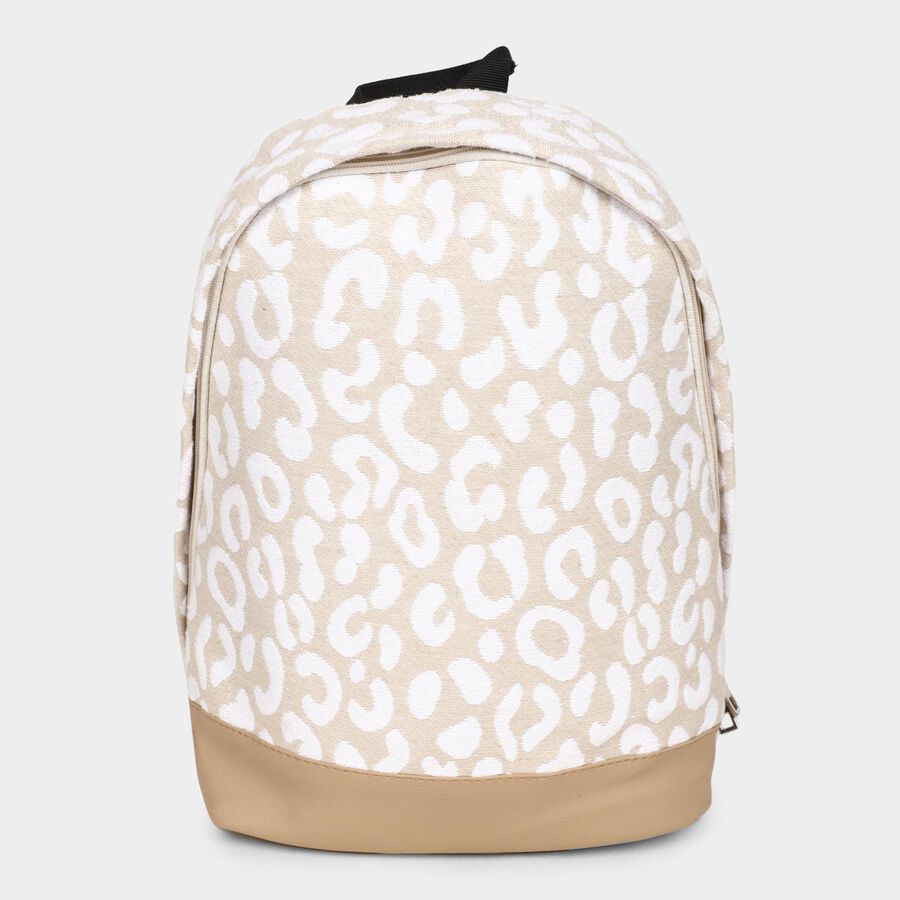 Women's off-White Canvas Backpack, , large image number null