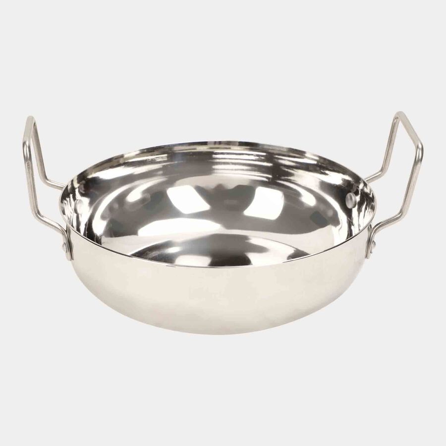 Steel Kadhai, 1500 ml, 22 cm Dia, , large image number null