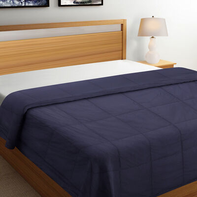 Blue Polyester Bedcover