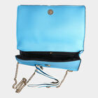 Women's Blue Polyurethane Sling Bag, , small image number null