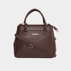 Women's Brown Polyurethane Tote Bag, , small image number null