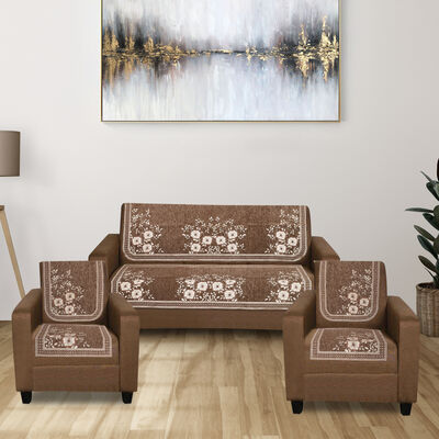 Beige Polyester Sofa Cover