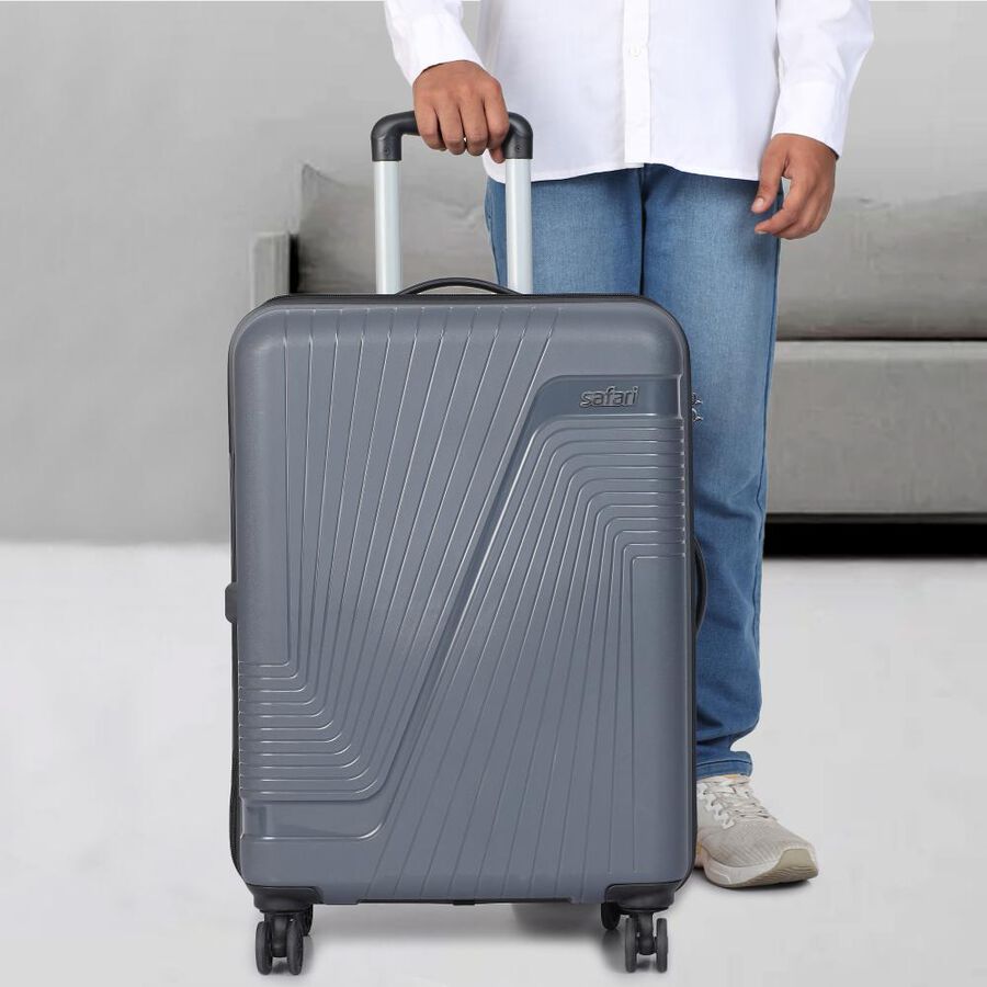 8-Wheel Polypropylene Hard Case Trolley, Medium, , large