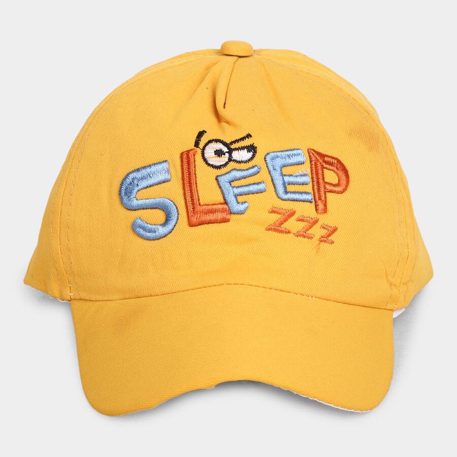 Kid's Yellow Cotton Cap, , large