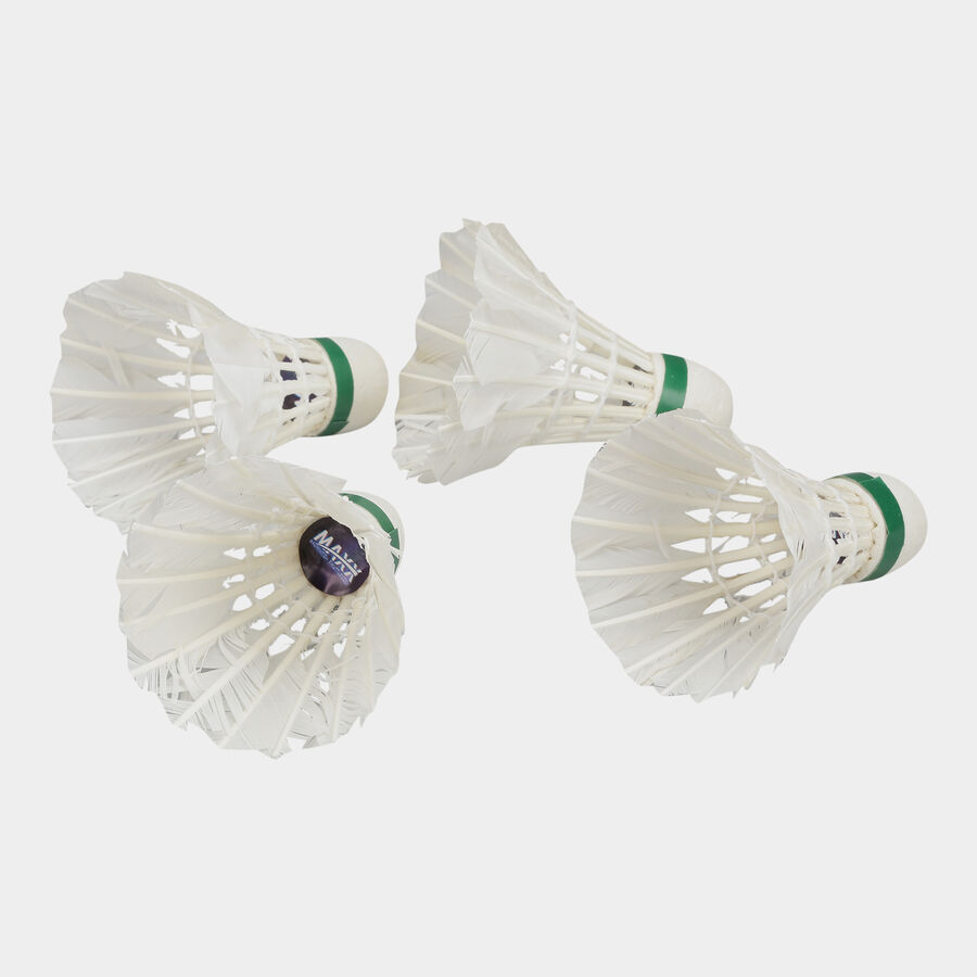 Feather White Shuttlecock 4 Pcs., , large image number null