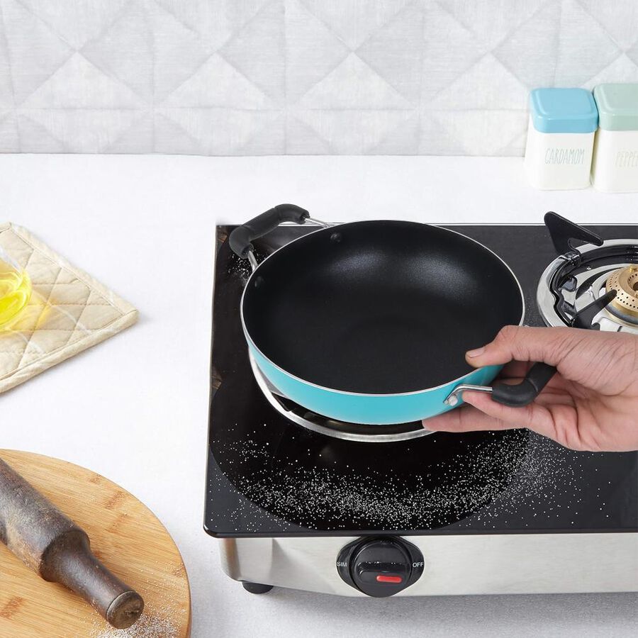 1L Non-Stick Kadhai -Non Induction Compatible, , large image number null