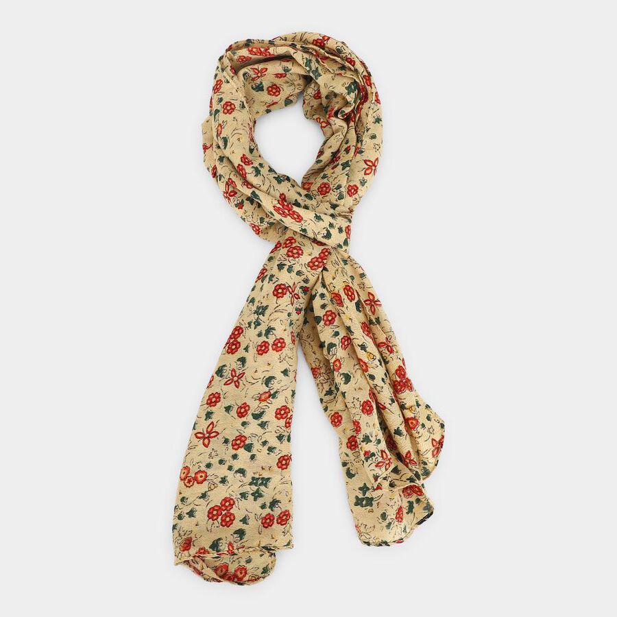 Women's Brown Fabric Scarf , , large